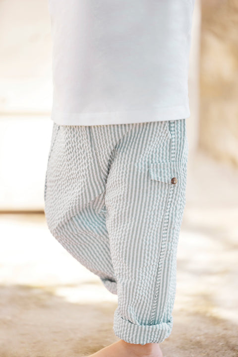 Pantalon - Emeraude rayures - Image principale