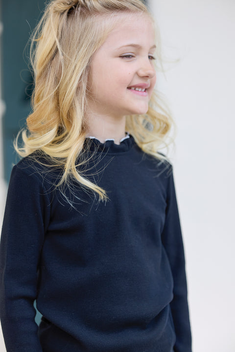 Below-Sweater - Navy Chimney collar - Image principale