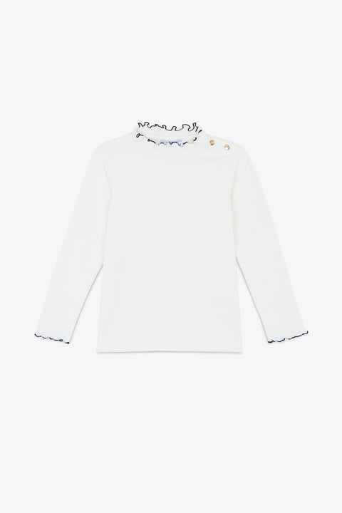 Below-Sweater - Ecru Chimney collar - Image principale