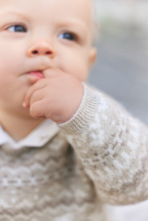 Ensemble long - Greige chiné jacquard - Image principale