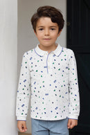 Polo - Blauw elektrisch Tekening pixels