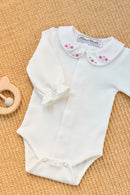 Lichaam - Ecru dubbele Halsband bloemblad