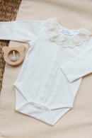Body - Ecru col volanté dentelle
