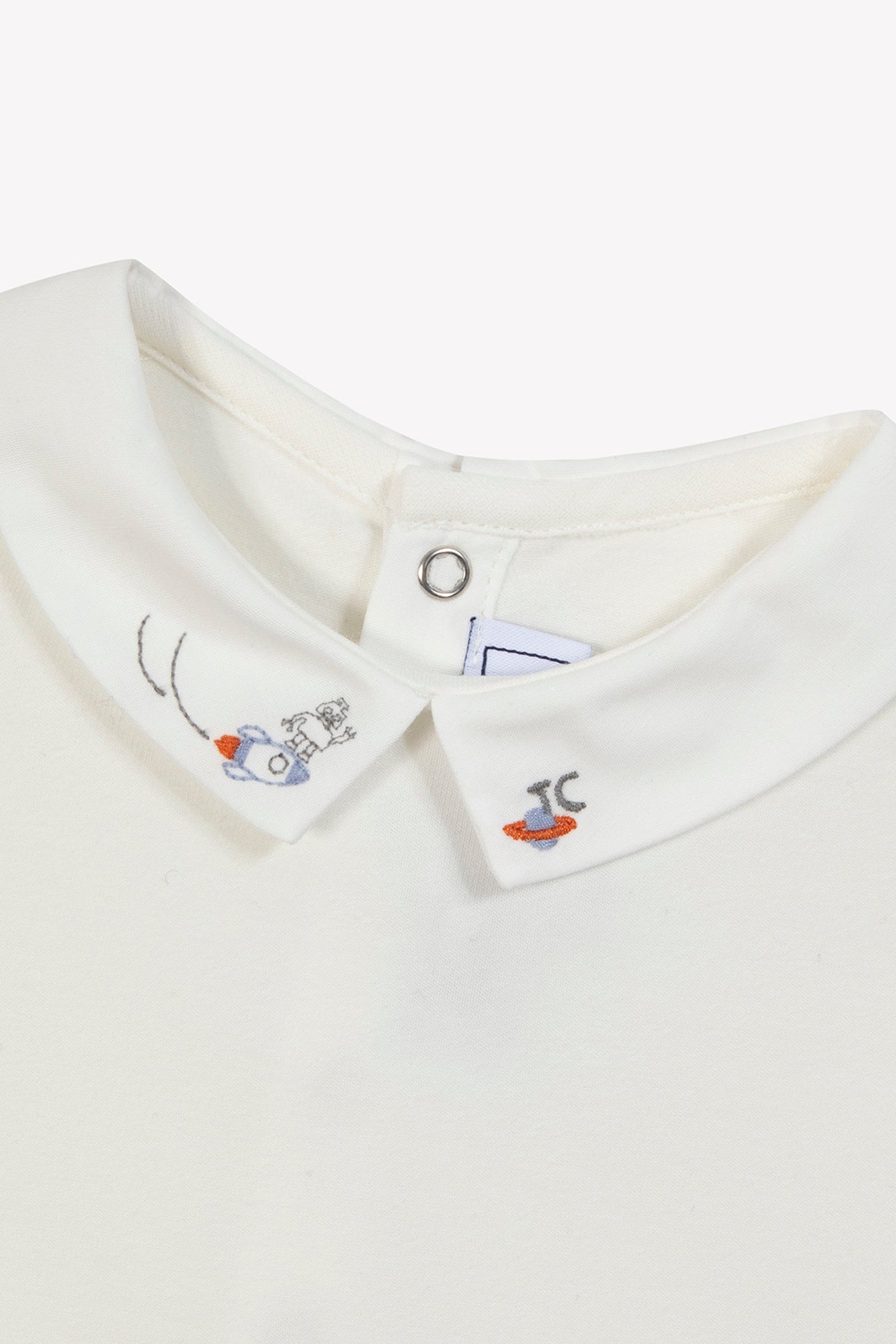 Body - Ecru broderie petit robot