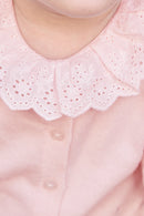 Body - Rose pâle col volanté