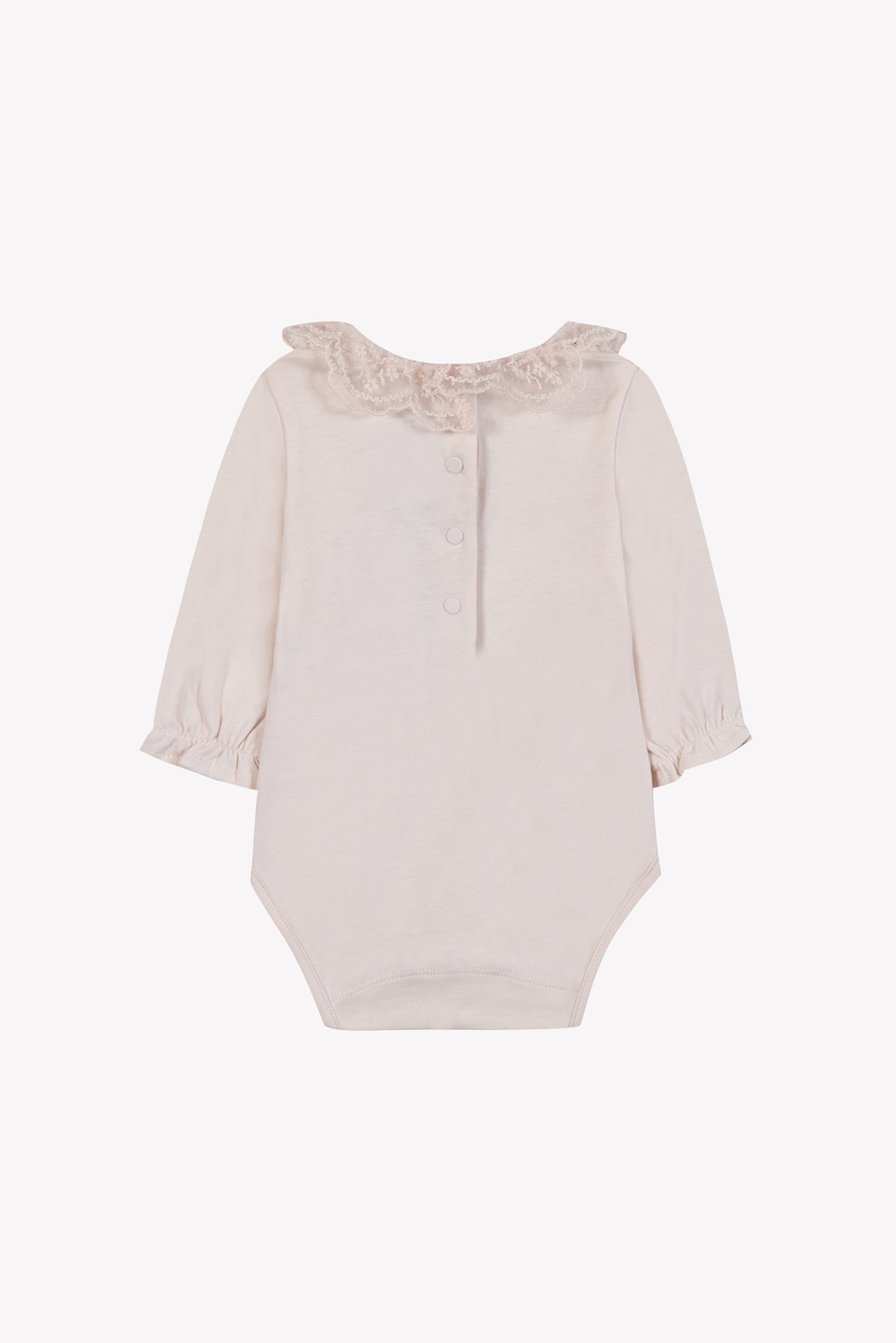 Body - Rose pâle col broderie anglaise