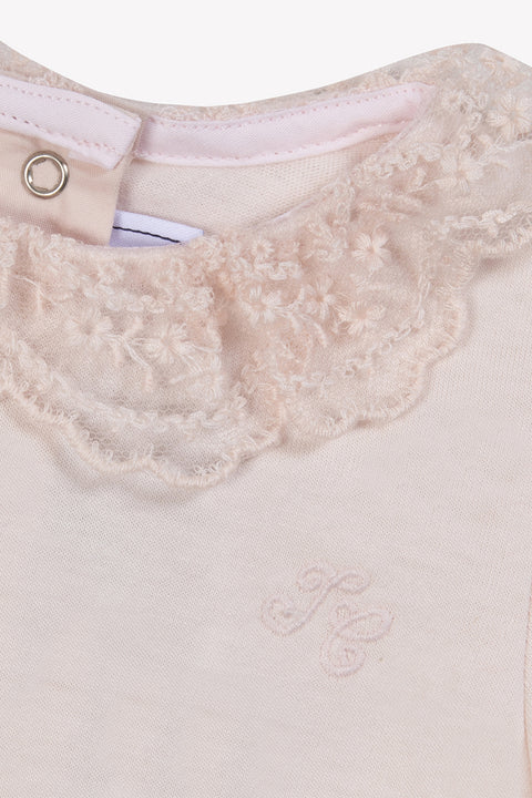 Body - Rose pâle col broderie anglaise - Image principale