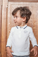 Polo - Ecru liseré marine