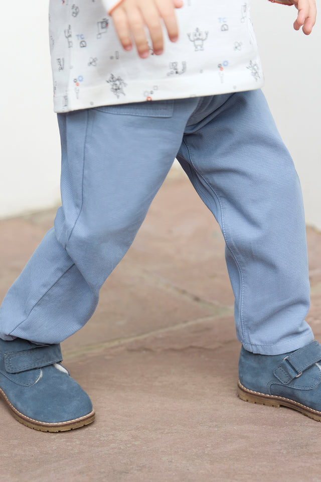 Pantalon - Bleu grisé poches - Image principale