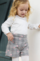 Short - Gris chiné à carreaux