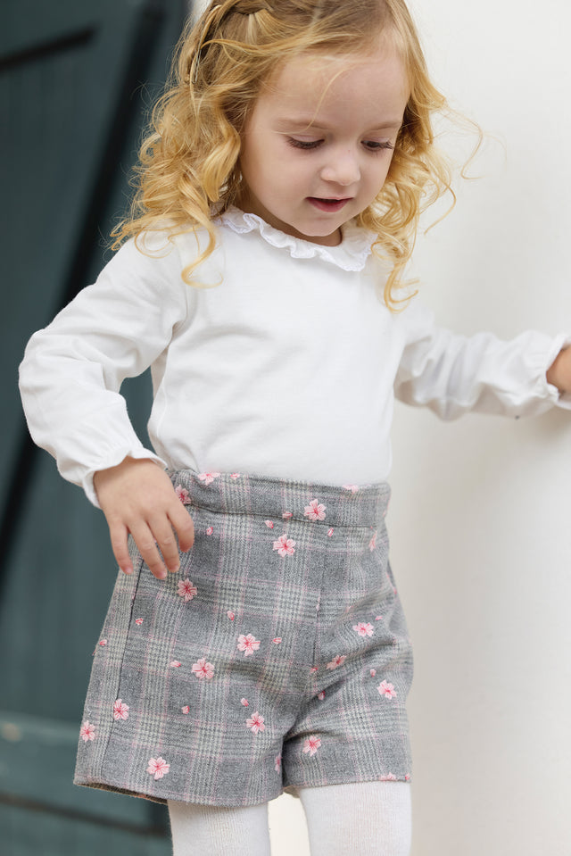 Short - Gris chiné à carreaux - Image principale