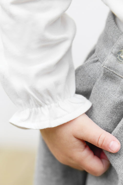 Body - Ecru petit col volanté - Image principale