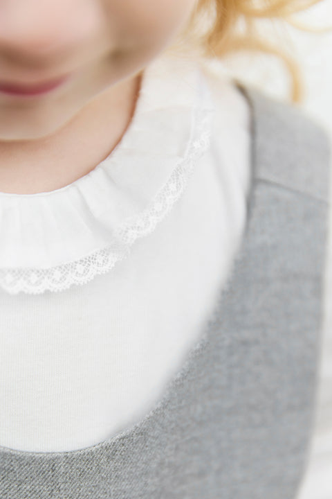 Body - Ecru petit col volanté - Image principale