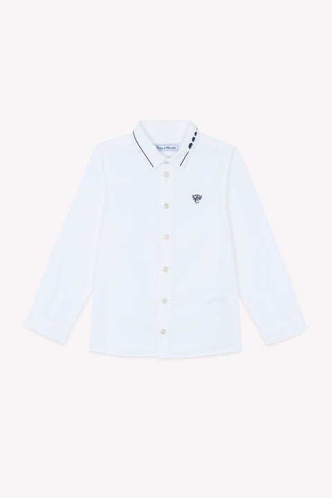 Shirt - White with visible buttons - Image principale