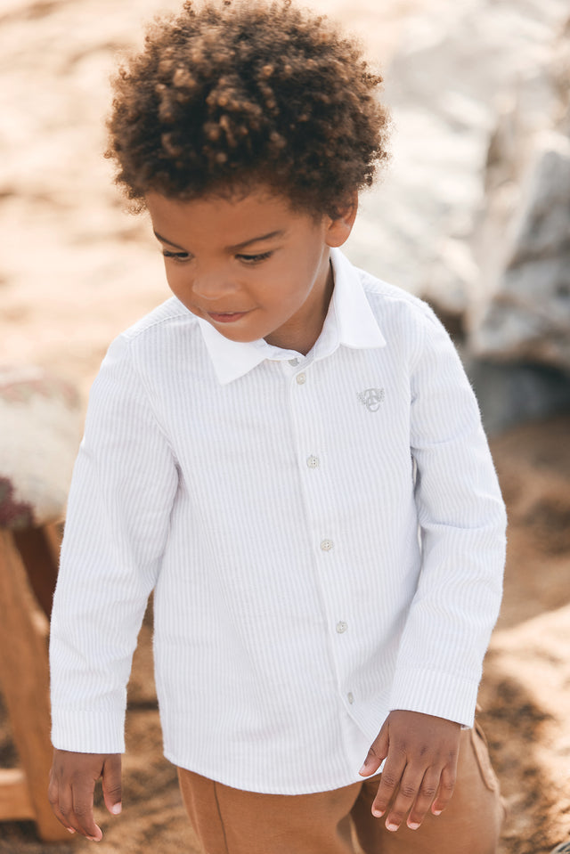 Shirt - Light grey Stripes TC monogram - Image principale