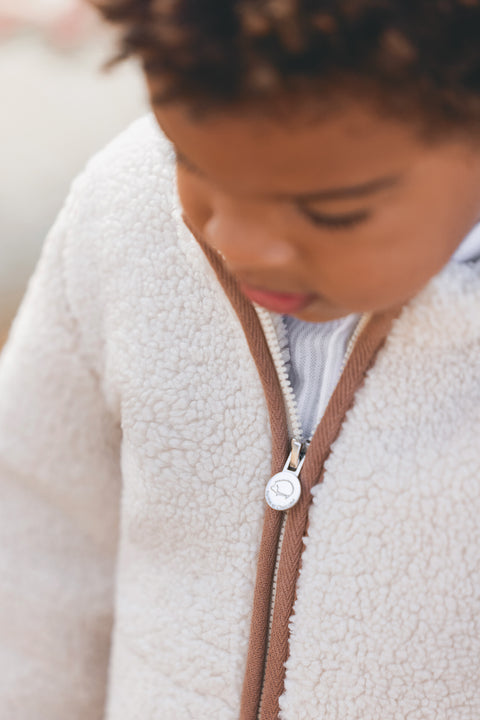 Gilet - Beige imitation fourrure mouton - Image principale