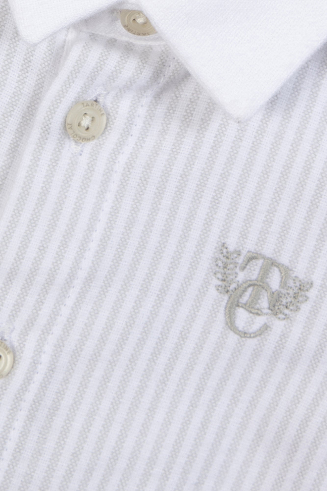 Shirt - Lichtgrijs Streeps TC monogram