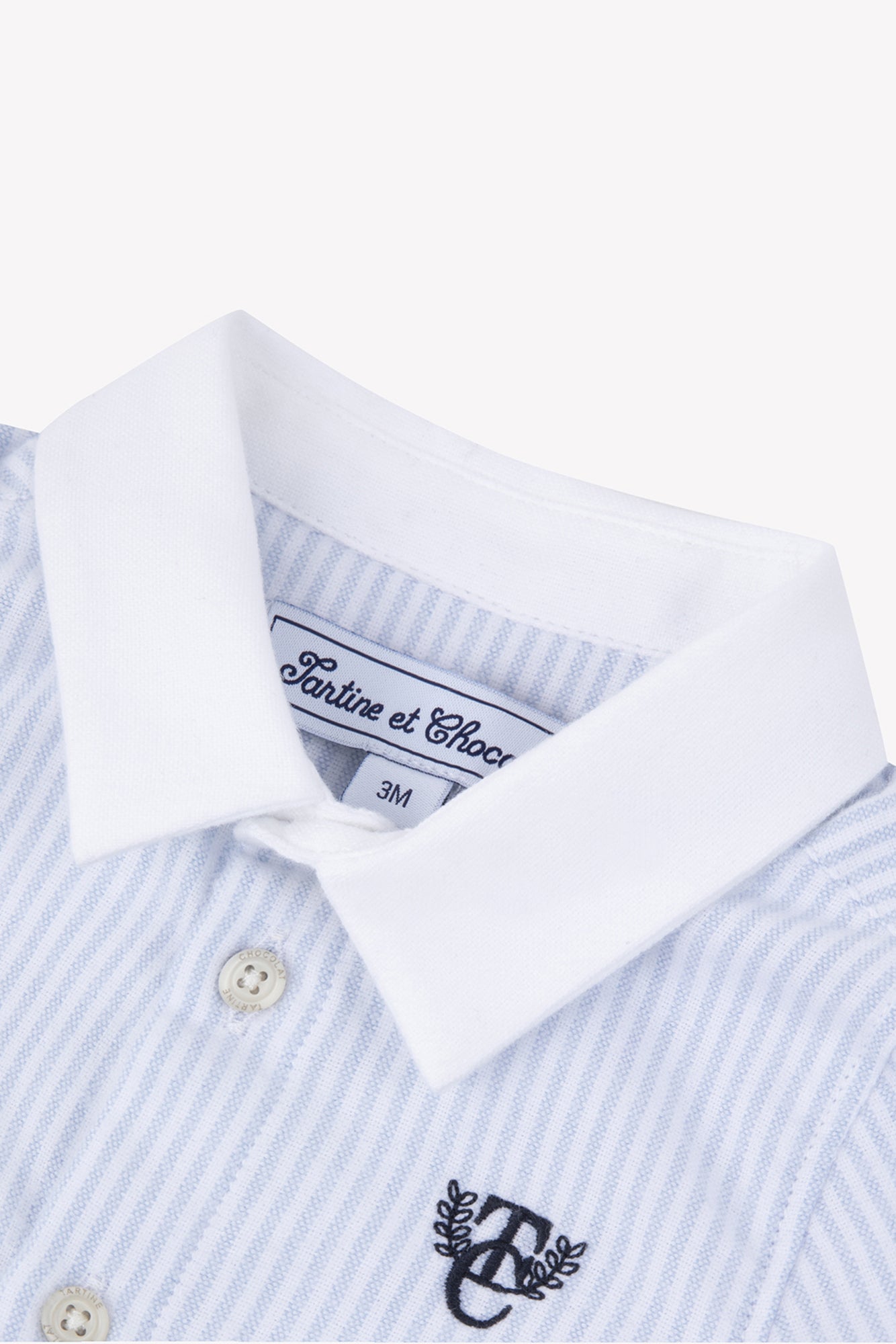 Shirt - Licht blauw TC monogram