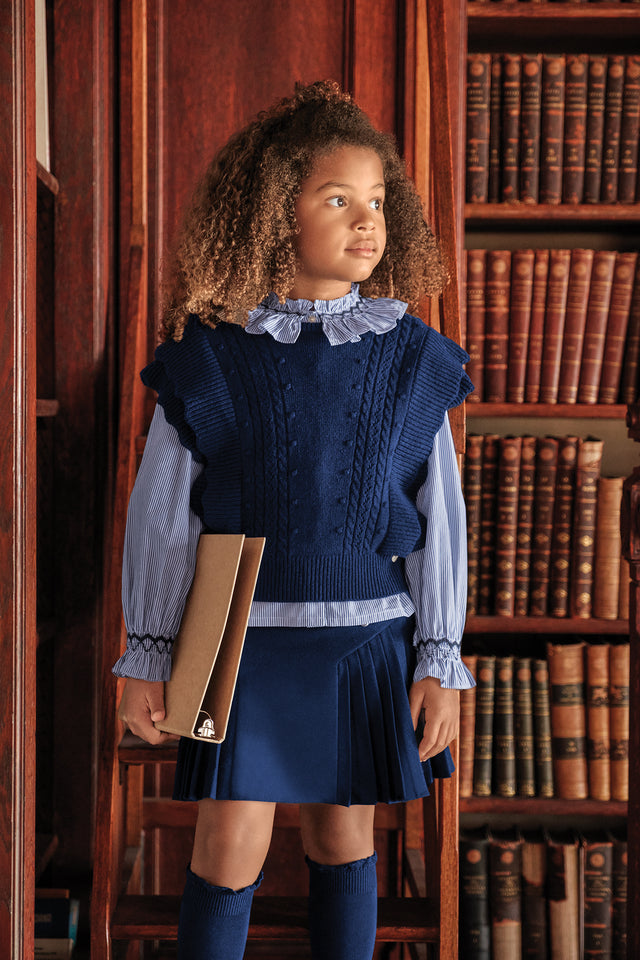 Cardigan - Marine sans manche - Image principale