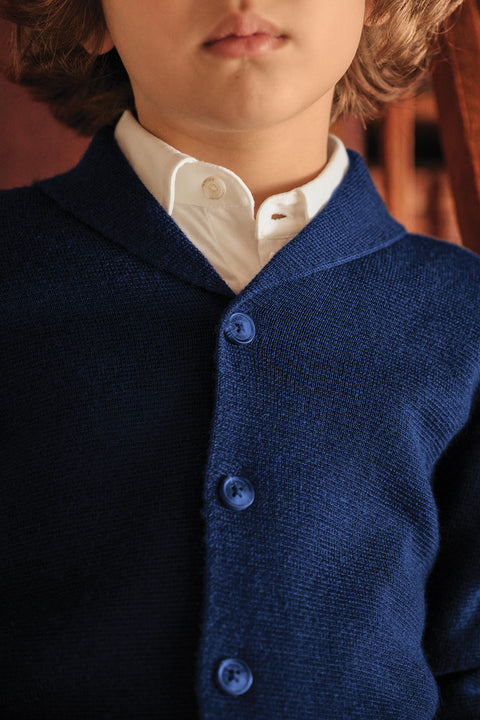 Gilet - Marine maille torsadée - Image principale