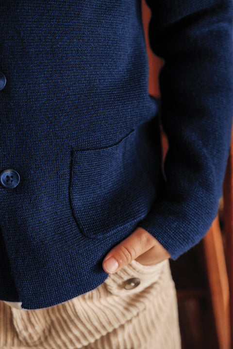 Gilet - Marine maille torsadée - Image principale