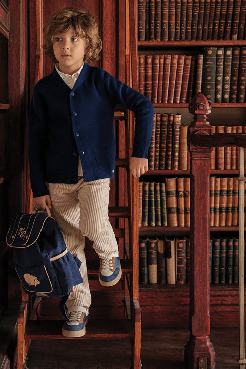 Gilet - Marine maille torsadée - Image principale