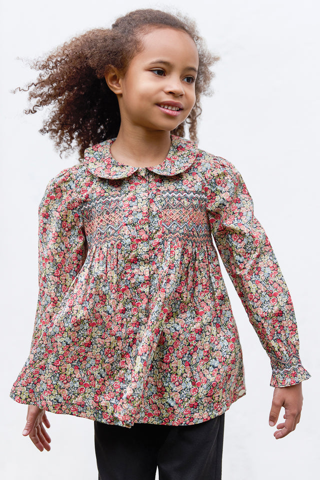 Tunique - Tissu liberty manche smock - Image principale