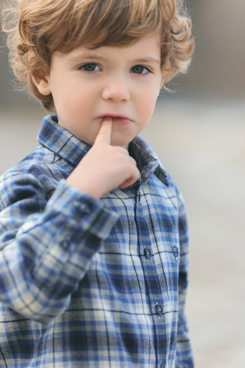 Surchemise - Gris moyen flanelle - Image principale