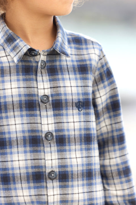 Surchemise - Gris moyen flanelle - Image principale