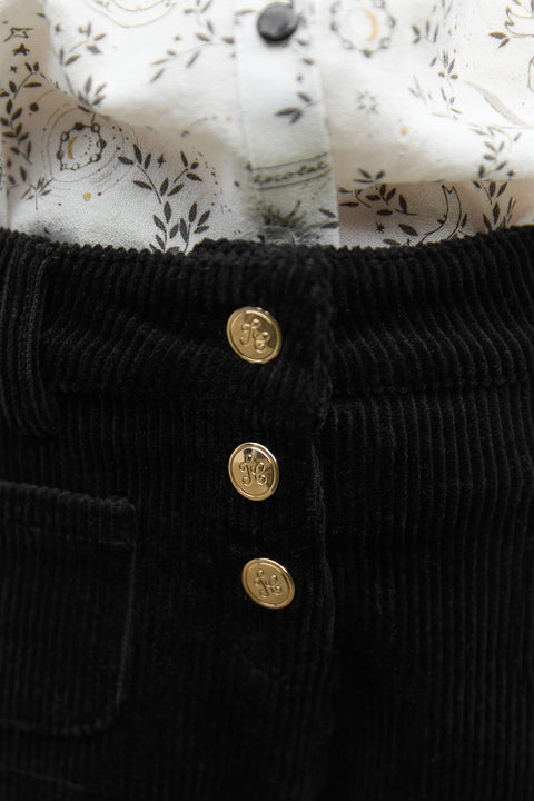 Pantalon - Noir en velours - Image principale