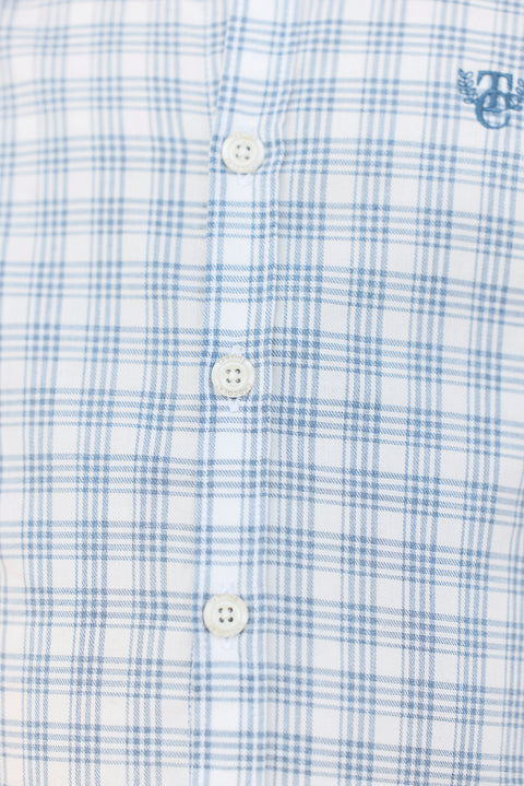 Chemise - Bleu grisé à carreaux - Image principale