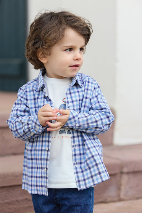 Chemise - Marine à carreaux - Image principale