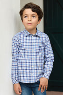 Chemise - Marine à carreaux