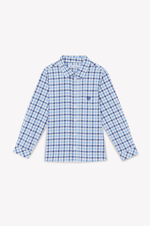 Camisa - Azul marino de cuadros - Image principale