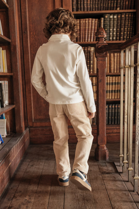 Pantalon - Beige en velours - Image principale