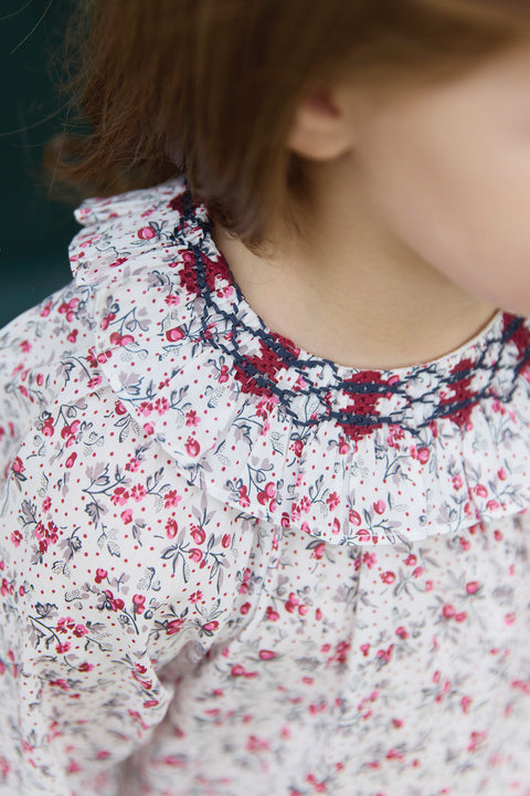 Blouse - Ecru imprimé fleuri - Image principale