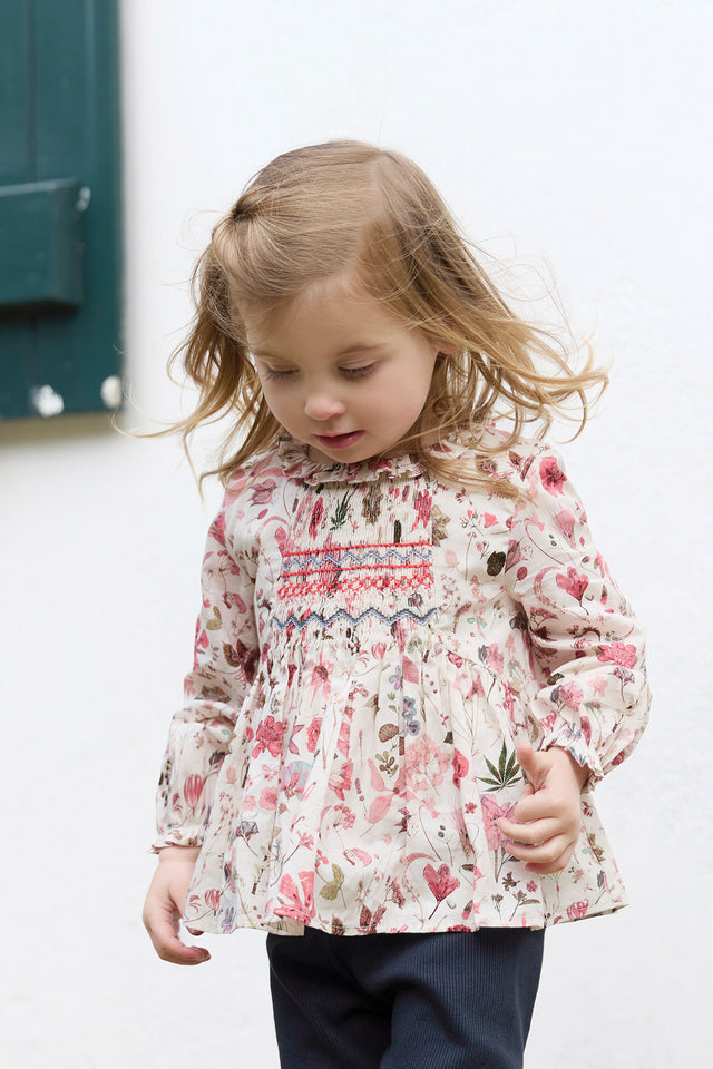 Blouse - Tissu liberty smocké - Image principale