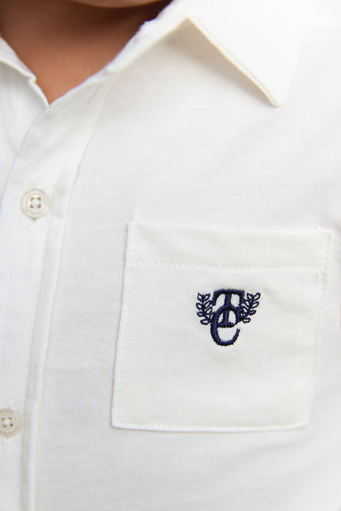 Chemise - Ecru monogramme TC - Image principale