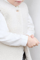 Gilet - Beige imitation fourrure