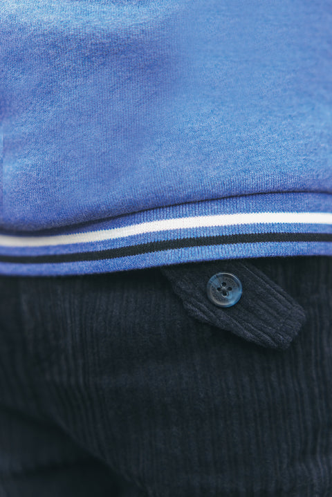 Hose - Marineblau aus Samt - Image principale