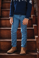 Jeans - Marineblau Denim