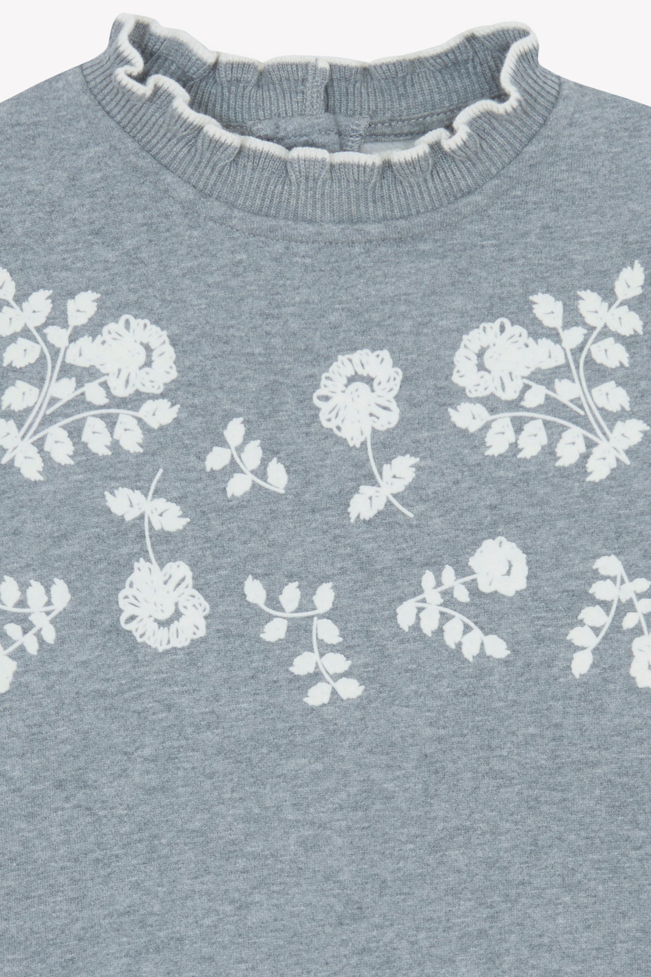 Sweatshirt - Grau China Illustration Blumen