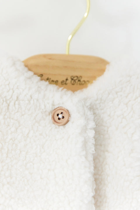 Gilet - Ecru imitation fourrure - Image principale