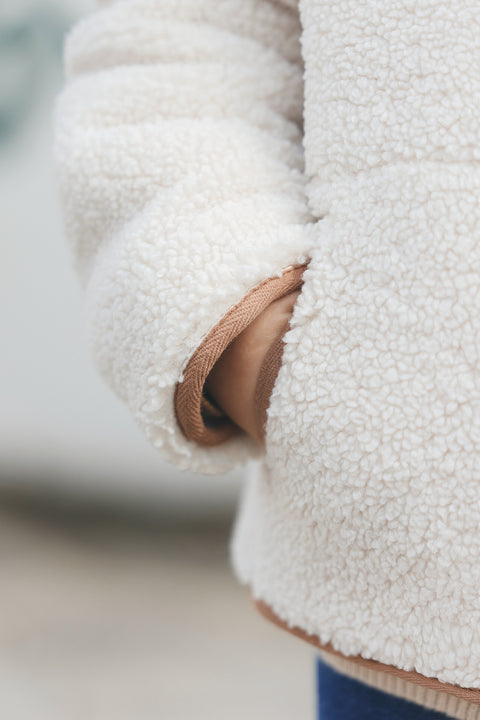 Gilet - Beige imitation fourrure mouton - Image principale