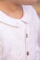 Gilet - Ecru 100% cachemire