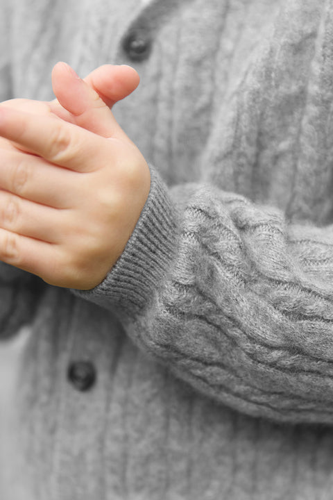 Gilet - Gris chiné 100% cachemire - Image principale