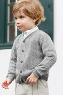 Gilet - Gris chiné 100% cachemire