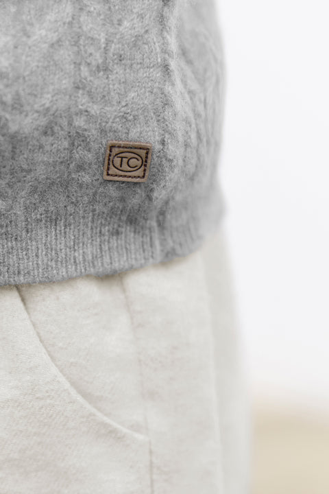 Gilet - Gris chiné 100% cachemire - Image principale