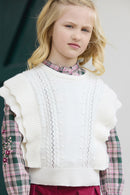Cardigan - Ecru sans manche