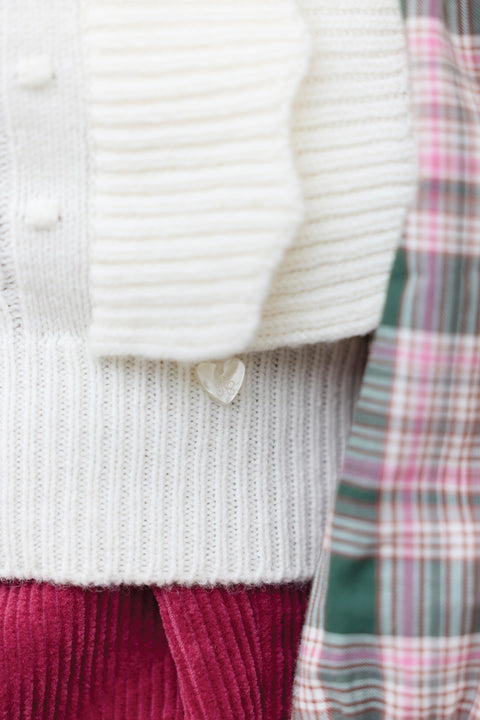 Cardigan - Ecru sans manche - Image principale